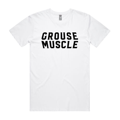 Grouse Muscle White Tee v4 Thumbnail