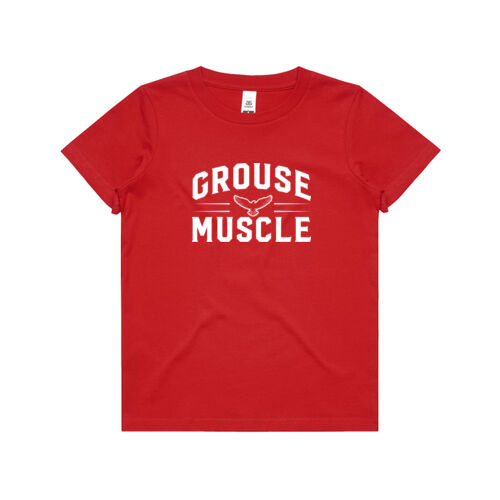 Grouse Muscle Kids Red Tee v2 Thumbnail