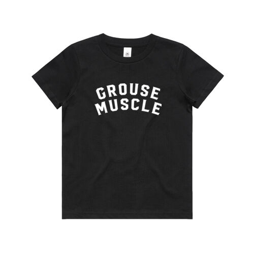 Grouse Muscle Kids Black Tee v6 Thumbnail