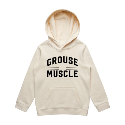 Grouse Muscle Ecru Kids Hoodie v1 Thumbnail