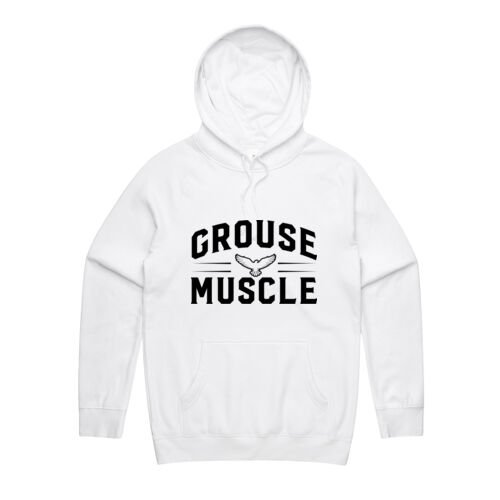 Grouse Muscle White Hoodie v2 Thumbnail