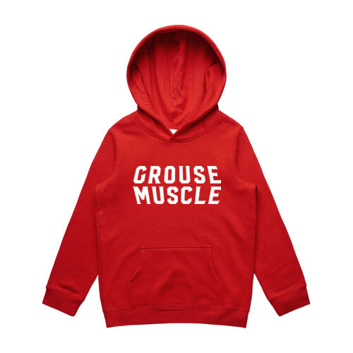 Grouse Muscle Red Kids Hoodie v4 Thumbnail