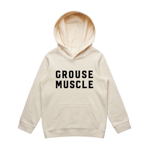 Grouse Muscle Ecru Kids Hoodie v5 Thumbnail