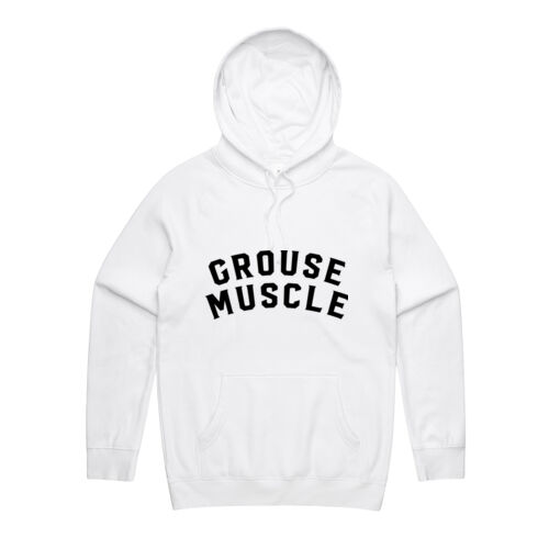 Grouse Muscle White Hoodie v6 Thumbnail
